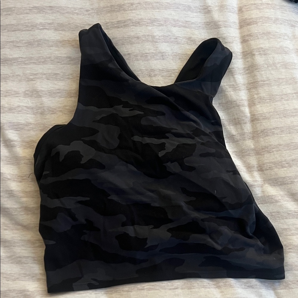 Black Camouflage Women's Top